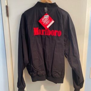 Vintage 1994 XL Marlboro Reversible Bomber Jacket Embroidered NWT Not Worn